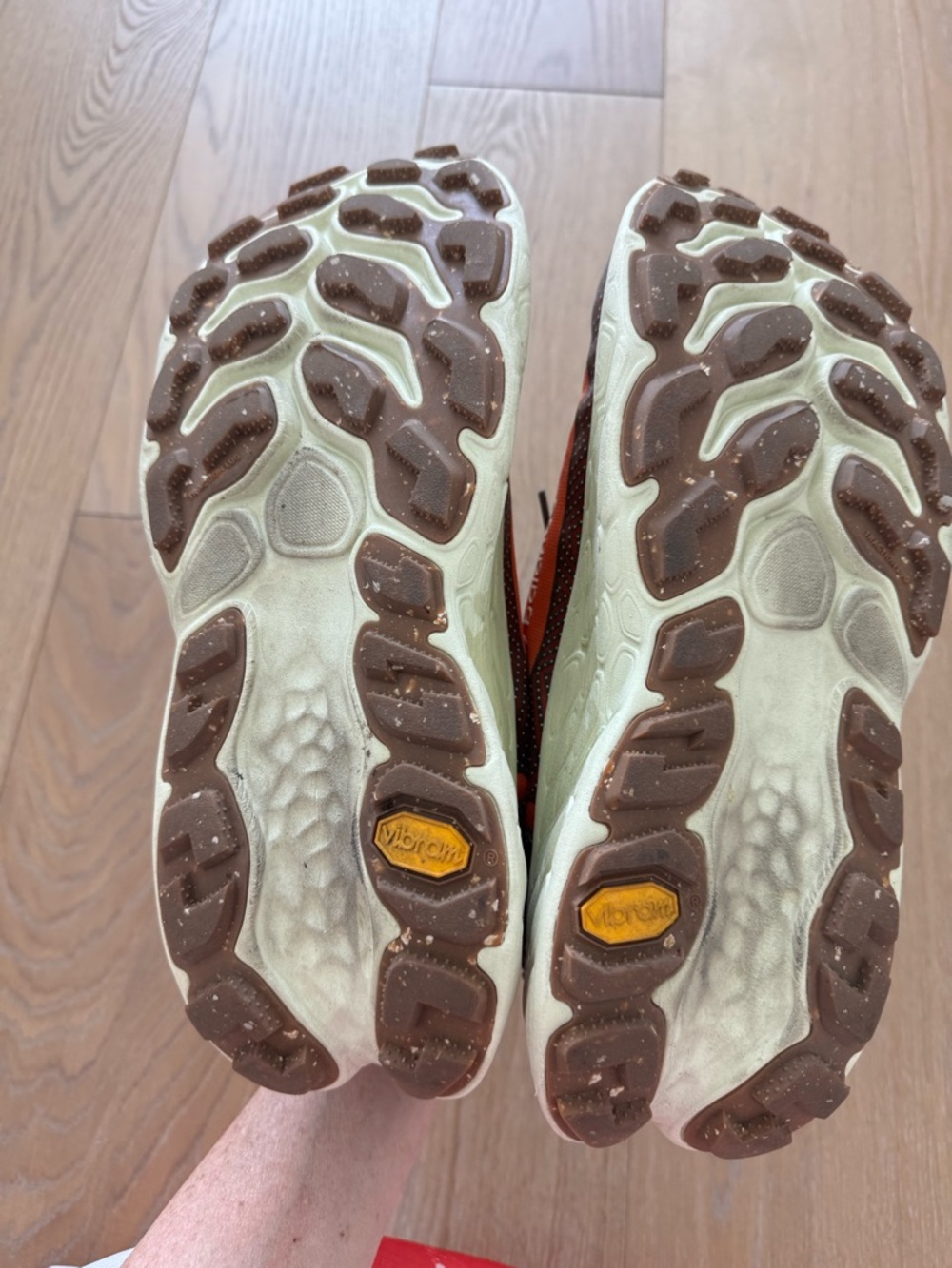 New Balance Orange and Green Men's Athletic Sneakers - Picture 5 of 5